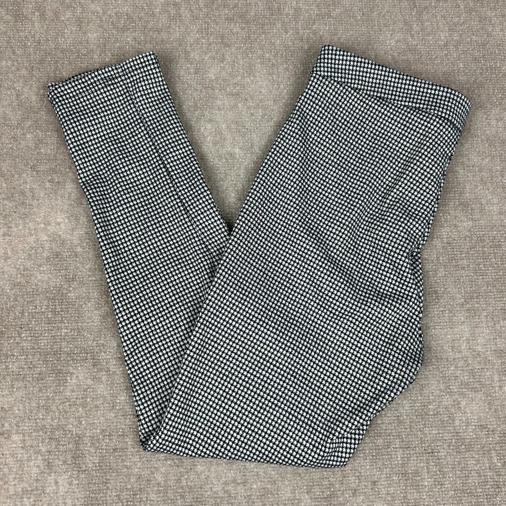 Love‎ Tree Dress Pants Womens Large Black White Houndstooth Stretch High Rise